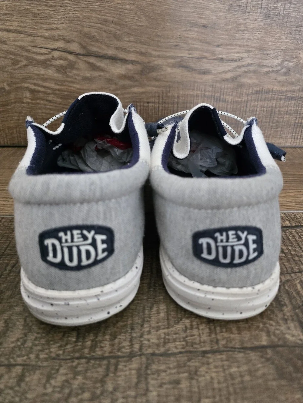 Hey Dude Wally Tri Varsity Men’s Sport Slip-on Shoe - Navy/Grey M10